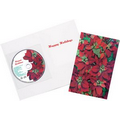 CD-7 Christmas Music Pointsettia Greeting Card